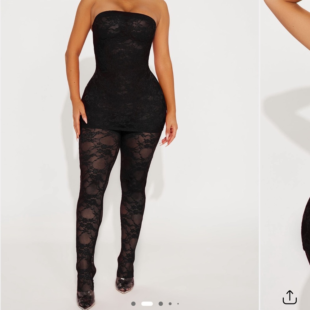 Look Out For Me Lace Jumpsuit - Black